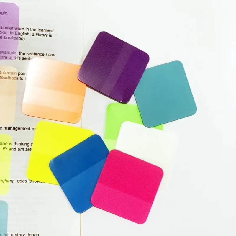 8 ألوان 160 ورقة شفافة مثبت ملاحظة مذكرة الوسادة الورطات ملصقات مقاوم للماء واضح المفكرة القرطاسية المدرسية اللوازم المكتبية