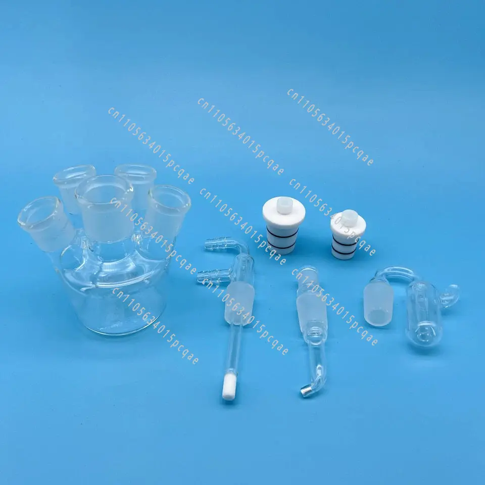 For Lab Research, Redox Reaction Electrochemical Synthesis Professional 5-Neck Sealed Electrolysis Cell (50ml To 500ml)