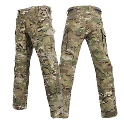 Pantaloni Cargo mimetici da combattimento da uomo pantaloni da allenamento tattici all'aperto abbigliamento da caccia da Trekking Multicam mimetico