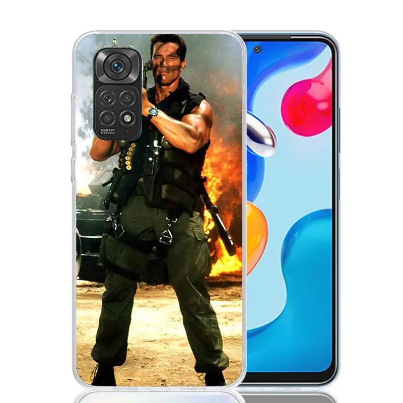 Arnold Schwarzenegger Terminator Phone Case For Xiaomi Redmi Note 13 12S 12 11S 11T 11E Pro Plus 10S 10 9S 9 8T 8 7 Art Customiz