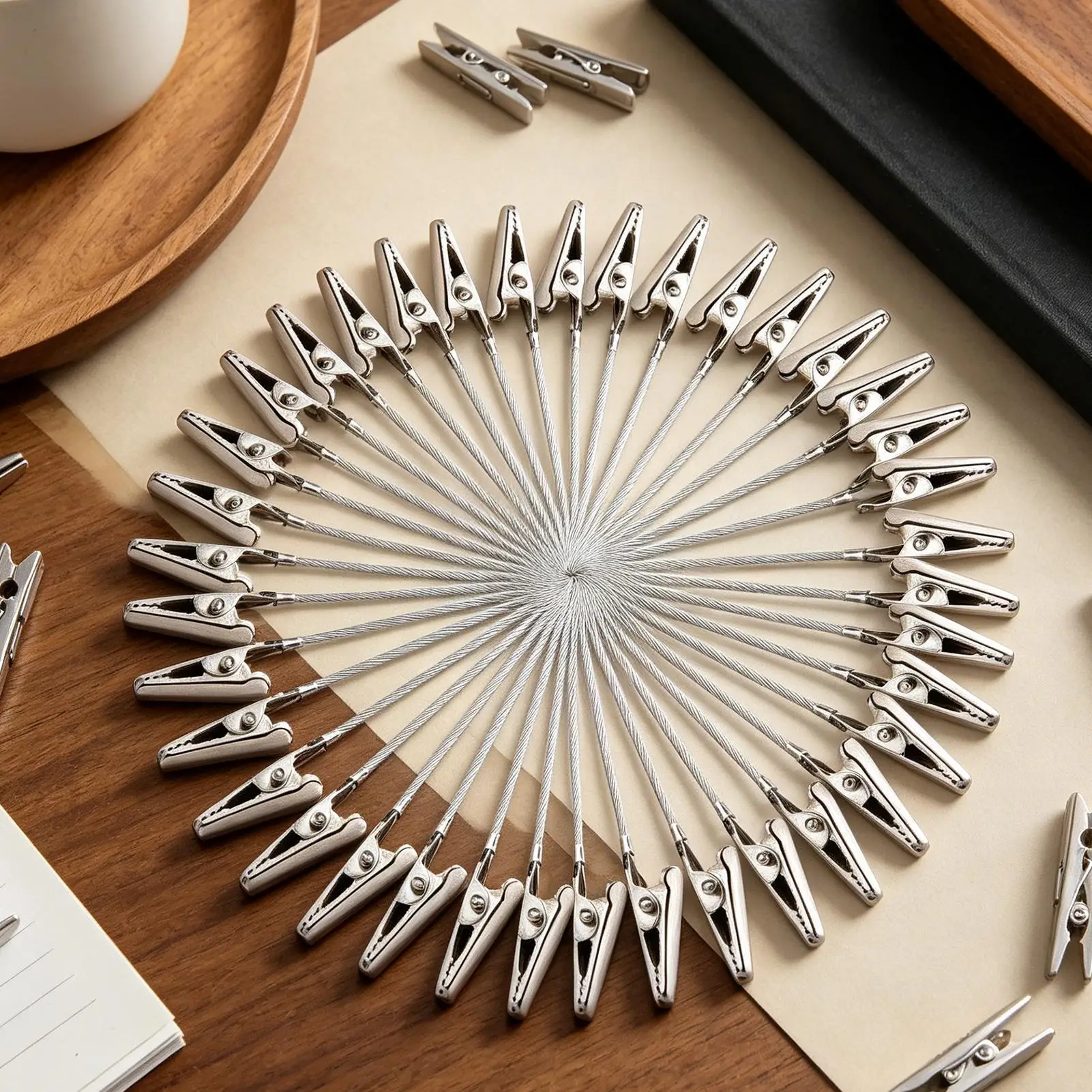 Clips For Pictures 40 Pieces Long Tailed Metal Clamp Photo Clips On Stick For DIY Card Note Postcard Display Office Dorm