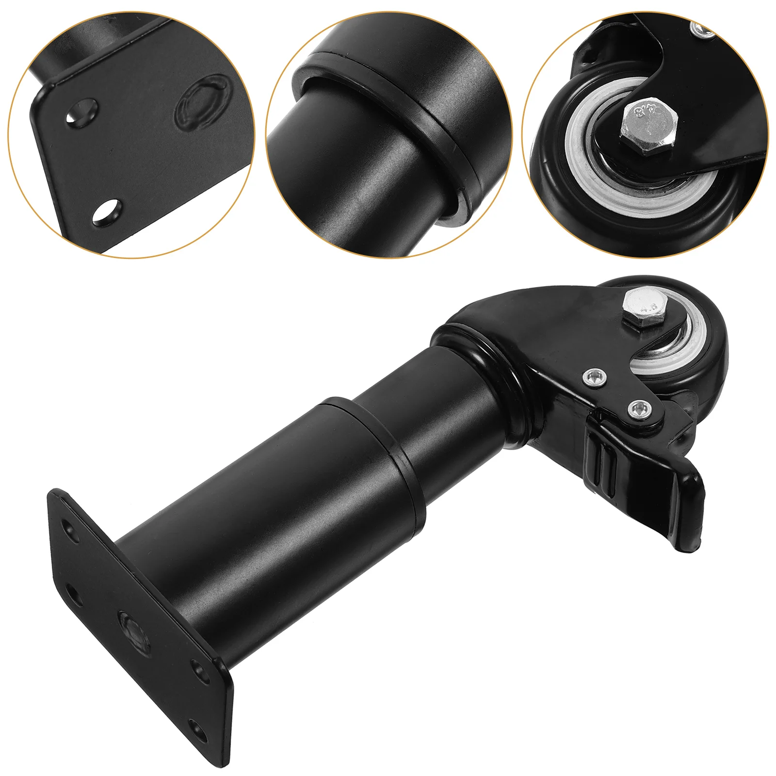 4 Pcs Adjustable Furniture Legs Dresser Desk Cabinet Metal for Office Wheels Coffee