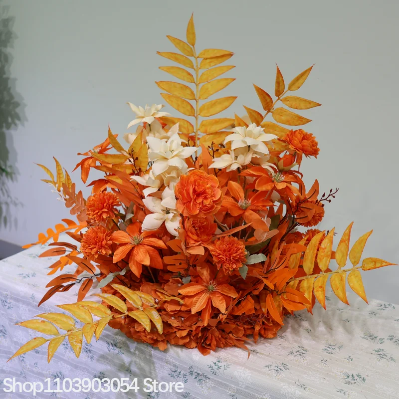 Rote Künstliche Rosen-Tischdekoration, Blumenarrangement für Hochzeit, Esstisch, Blumendekoration für Bankett, Party, Hotel, Eventdekoration – Detail 3