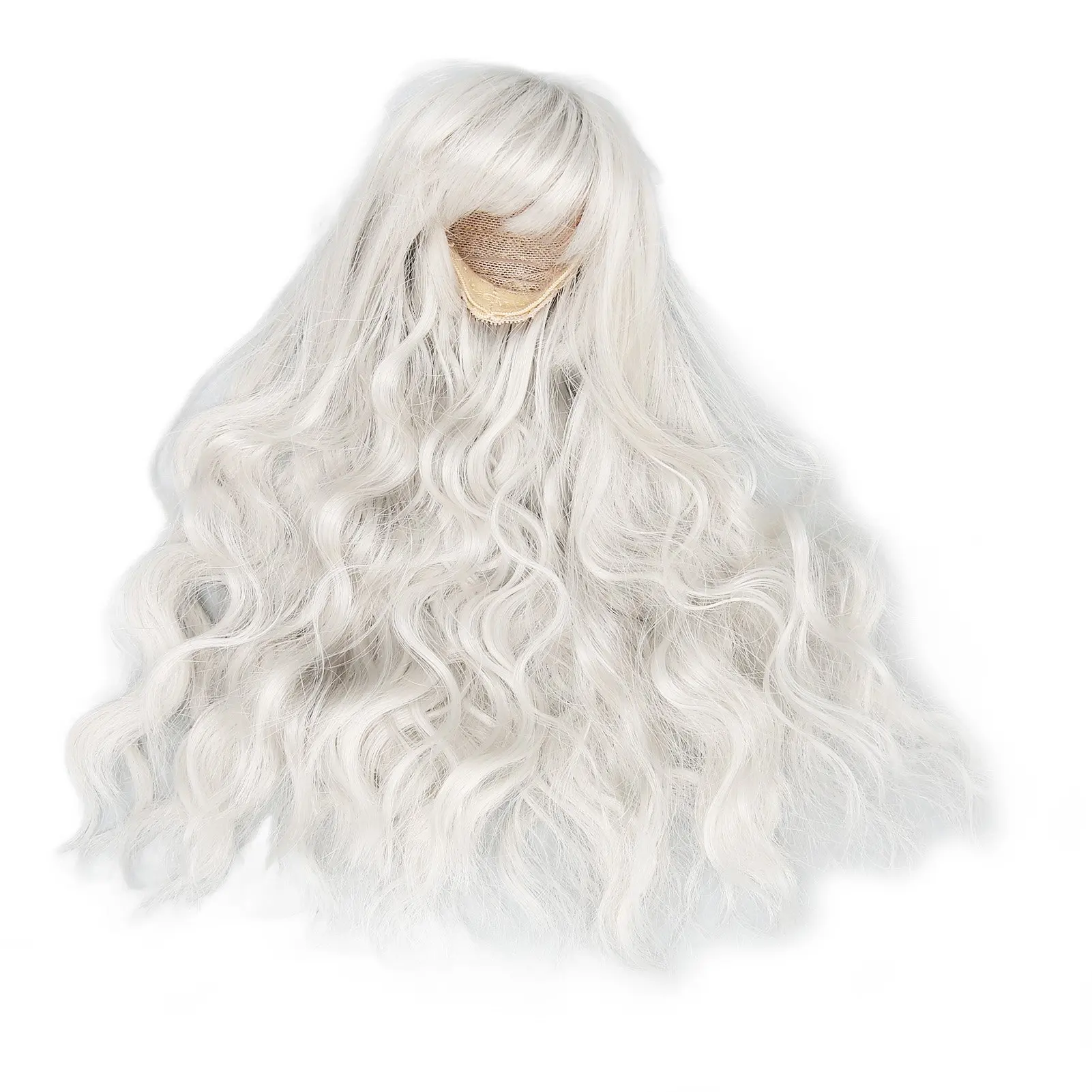 

Ball Jointed Doll Wig Curly Soft Heat Resistant Trimmable Soft Touch 1/6 Doll Wig with Bangs for Doll Dress Up