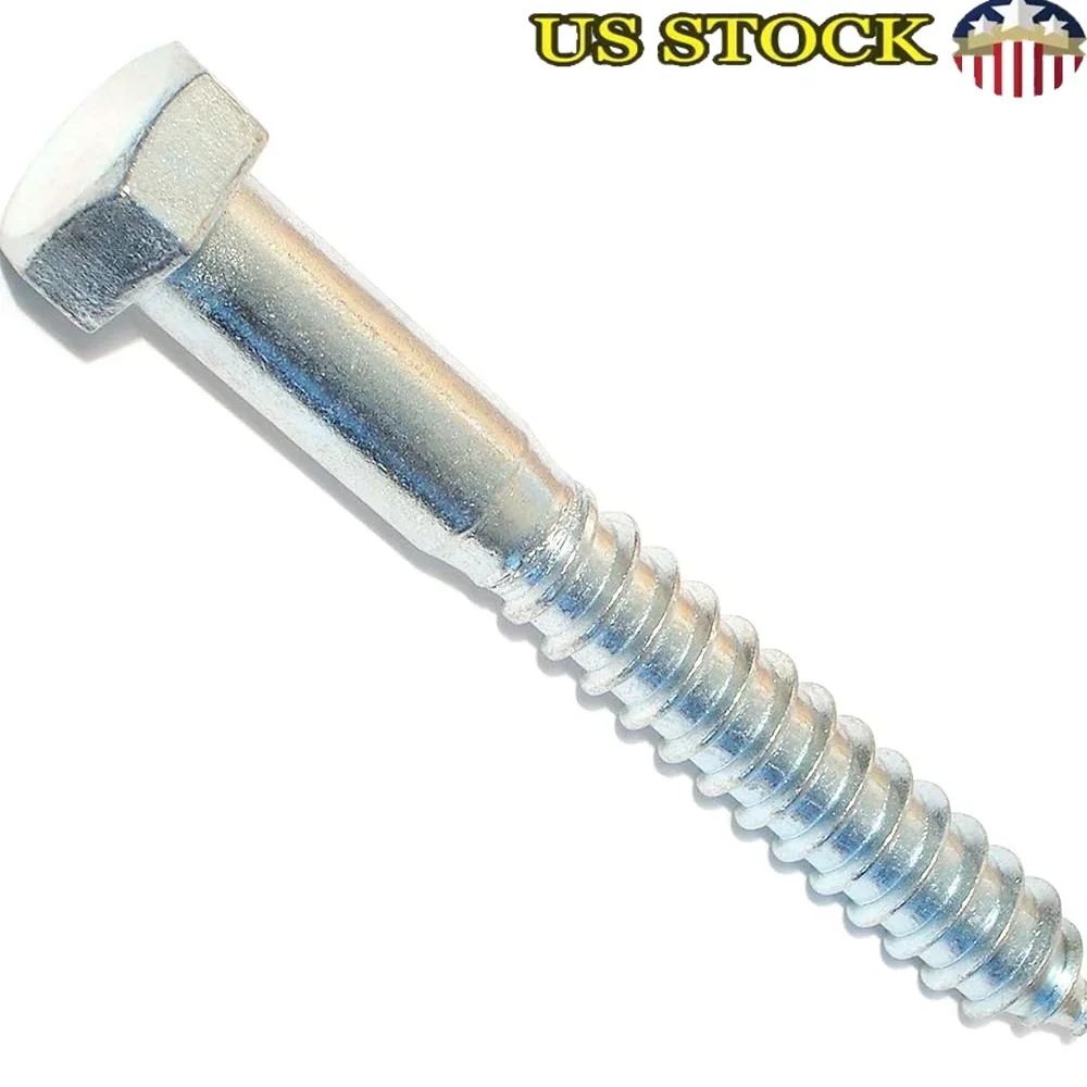 

Цинковые шестигранные винты размером 1/2 x 4 дюйма. Стальные крепежные детали для внешнего привода. Упаковка из 50 сверхмощных болтов.