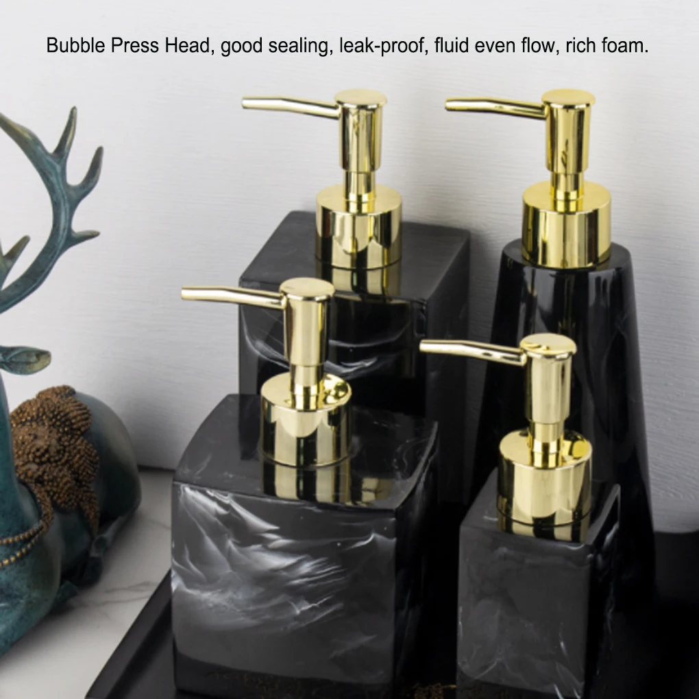 Square Refillable Soap Dispenser Shower Gel Shampoo Container Push Type Blanket Bottle Bathroom Organization  420ML