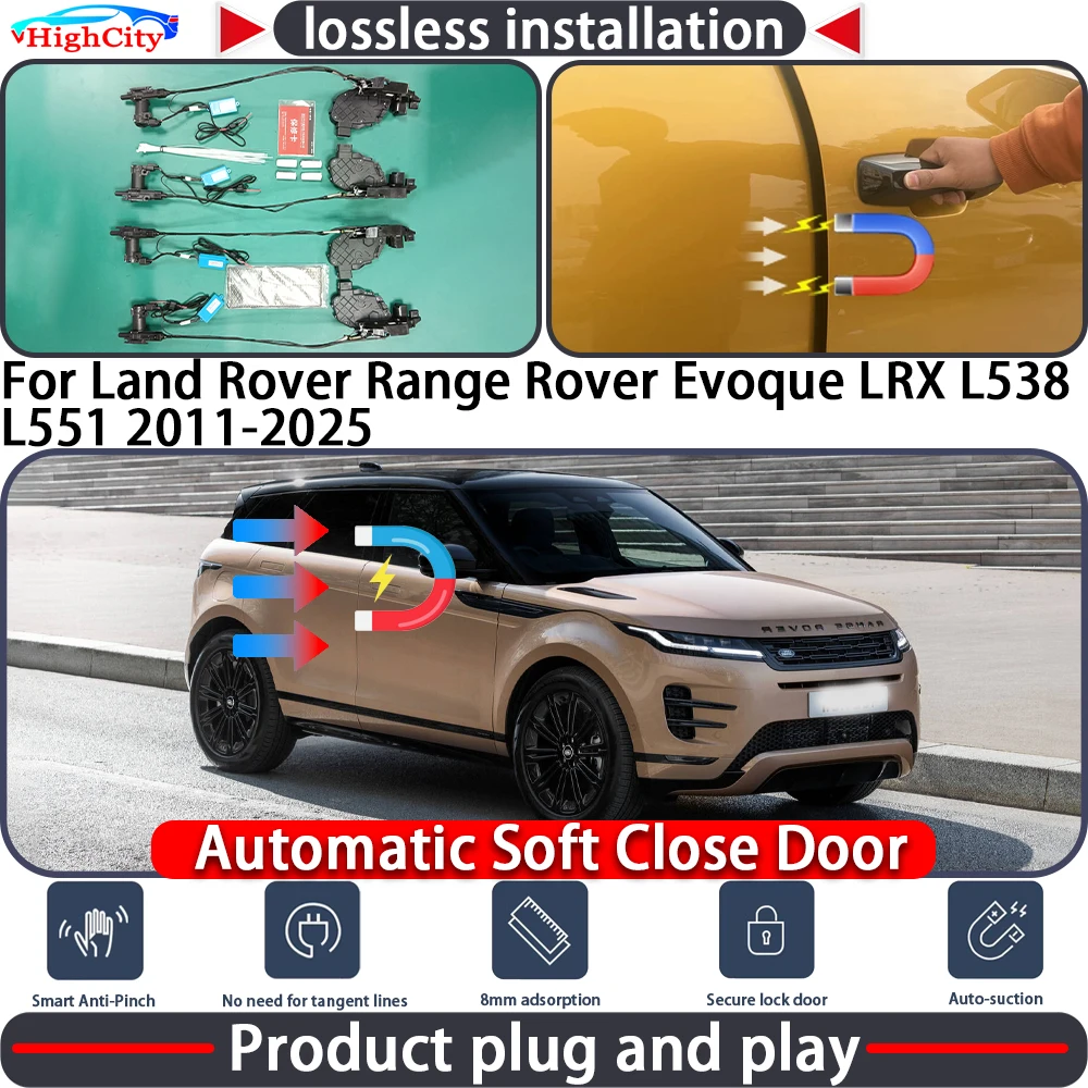 

Electric Closing Door Lock Actuator for Land Rover Range Rover Evoque LRX L538 L551 2011-2025 Soft Close Power Latch System Auto