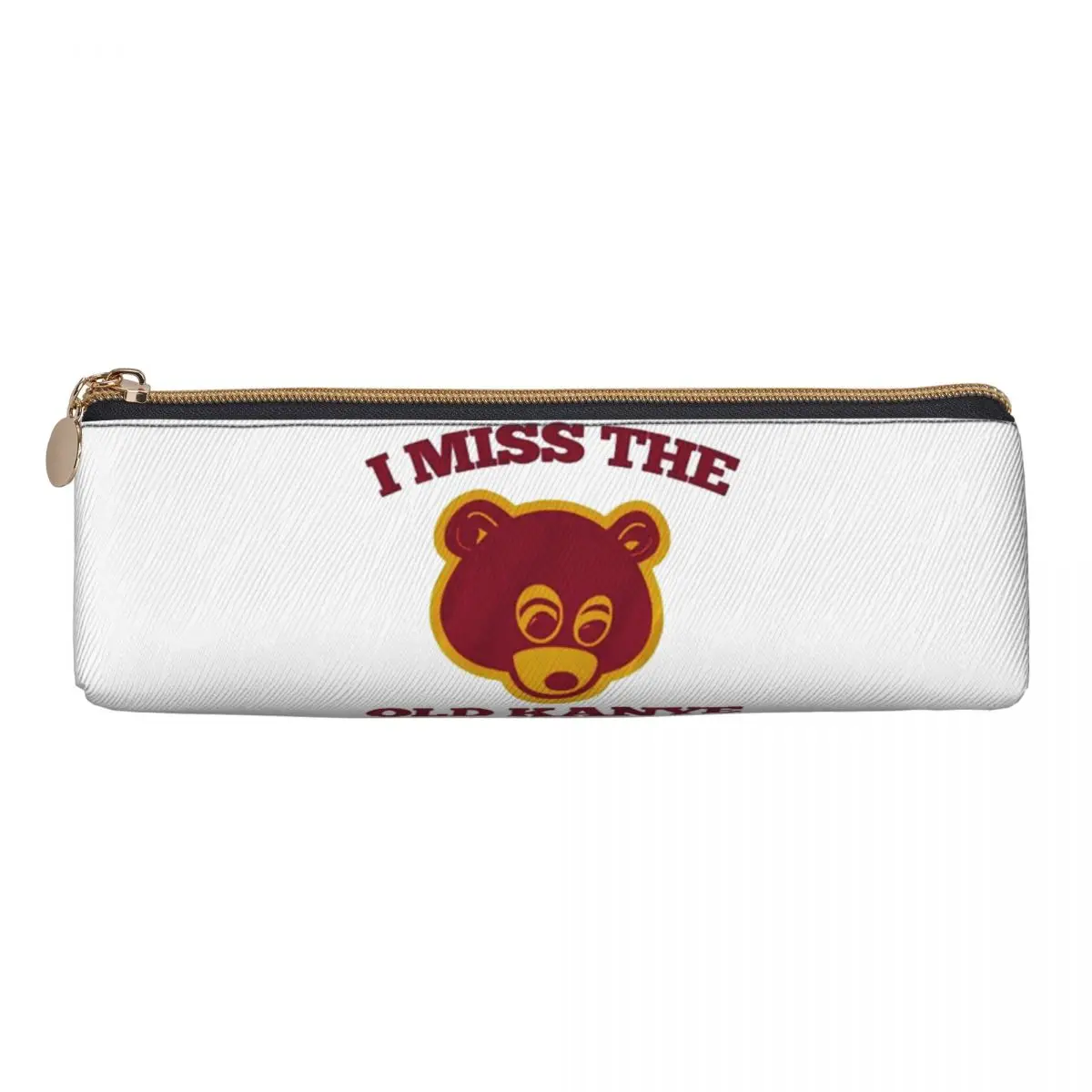 

Kanye West Dropout Bear Chicago Vintage Graduation Pencil Cases Pencil Pouch Stationery Supplies Pen Box Pencil Bag for Students