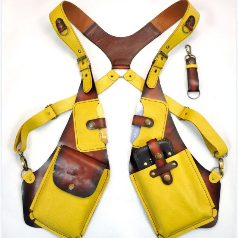 Bolso Bandolera Cuadrado Retro de Cuero para Hombre y Mujer, Bolso Casual para Teléfono para Actividades al Aire Libre