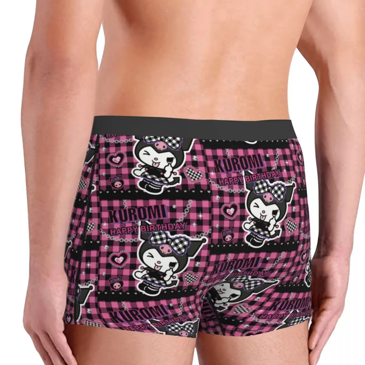 Custom Kuromi Sanrio Anime Underwear Men Print Boxer Briefs Shorts Panties Breathable Underpants