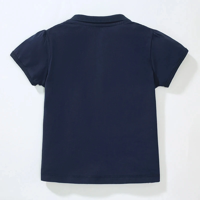 Little maven-Polo de estilo occidental para niños, camisetas bordadas de unicornio de dibujos animados, ropa informal para bebé y niña, camisetas de algodón