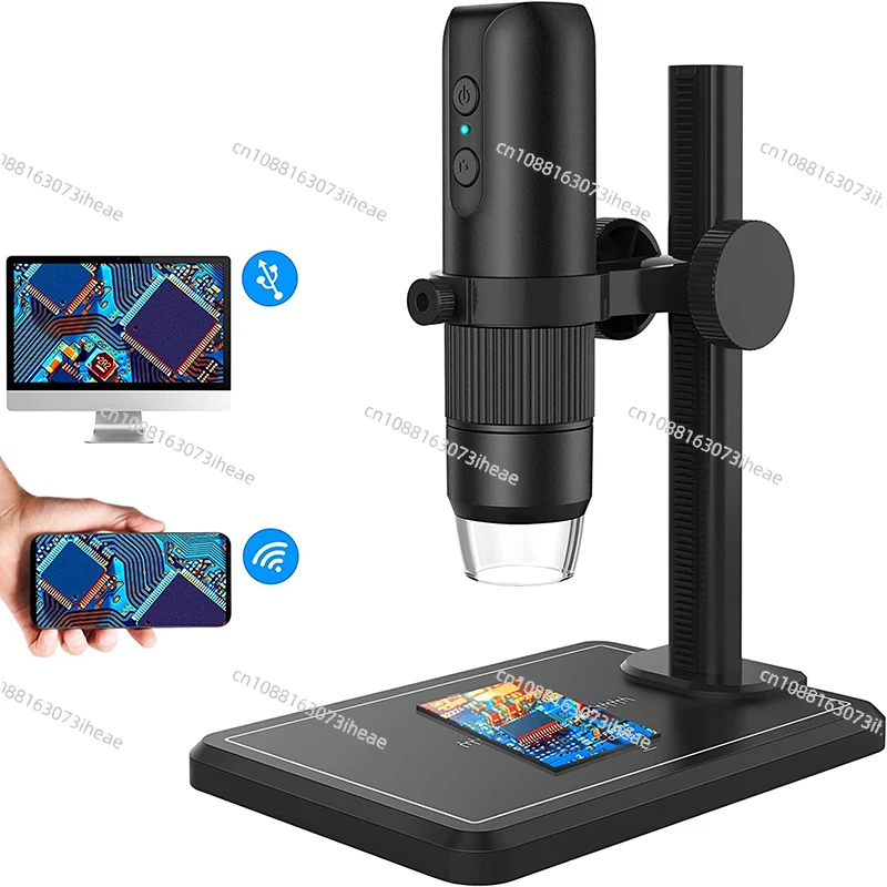 1600X WiFi Digital Microscope with 8 LEDs 1080P HD USB Microscopes Zoom Camera Magnifier for Cell Phone PC Repair Tools