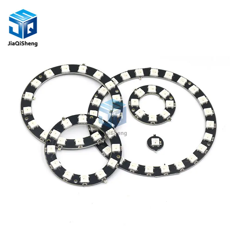 1pcs RGB LED Ring 1Bit 8Bit 12Bit 16Bit 24Bit WS2812 5050 RGB LED + Integrated Drivers