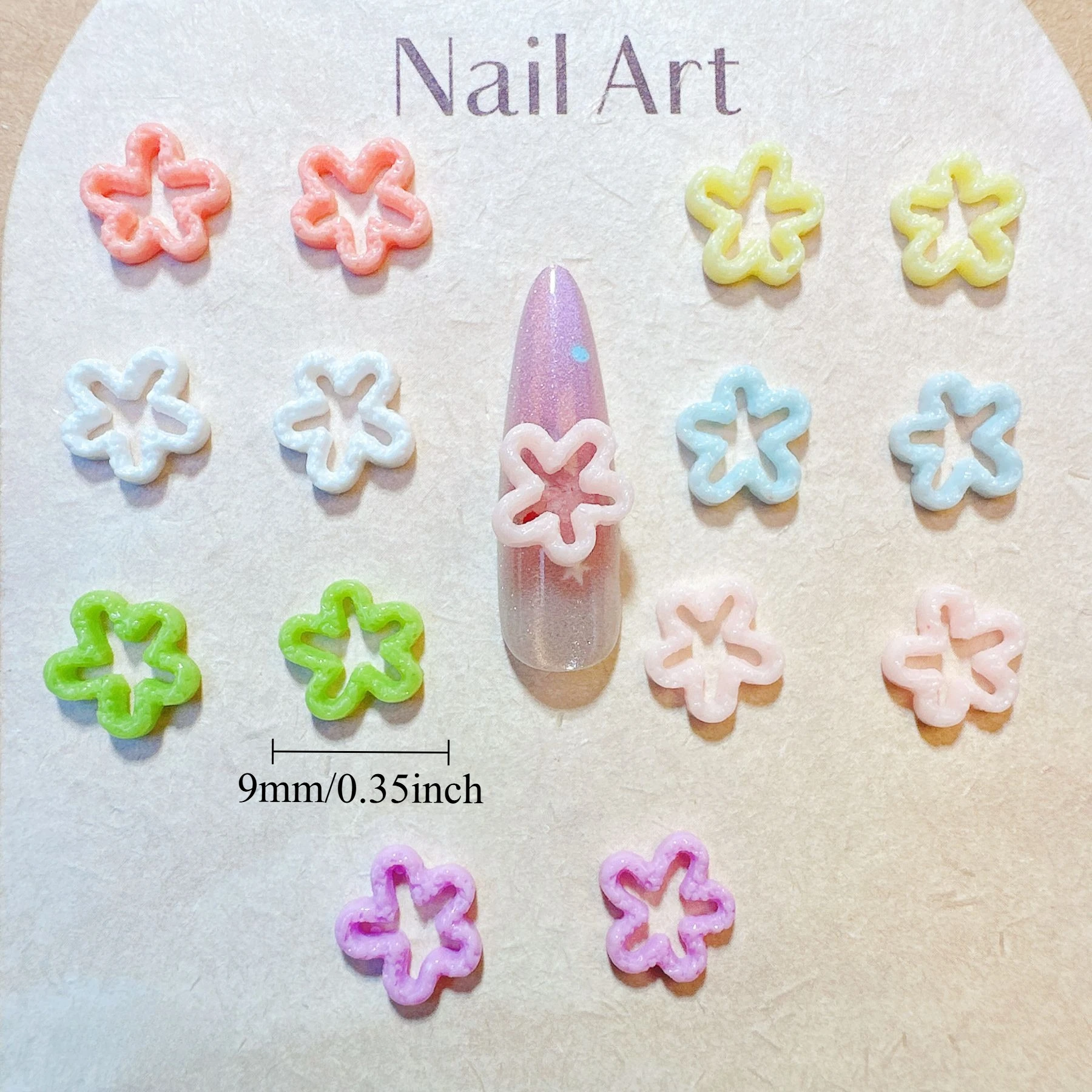 30/50/100Pcs, 9*9mm, Hollow, Hollowed-out, Flowers, Macarons, Nail Accessories, DIY, Hairpins, Accessories