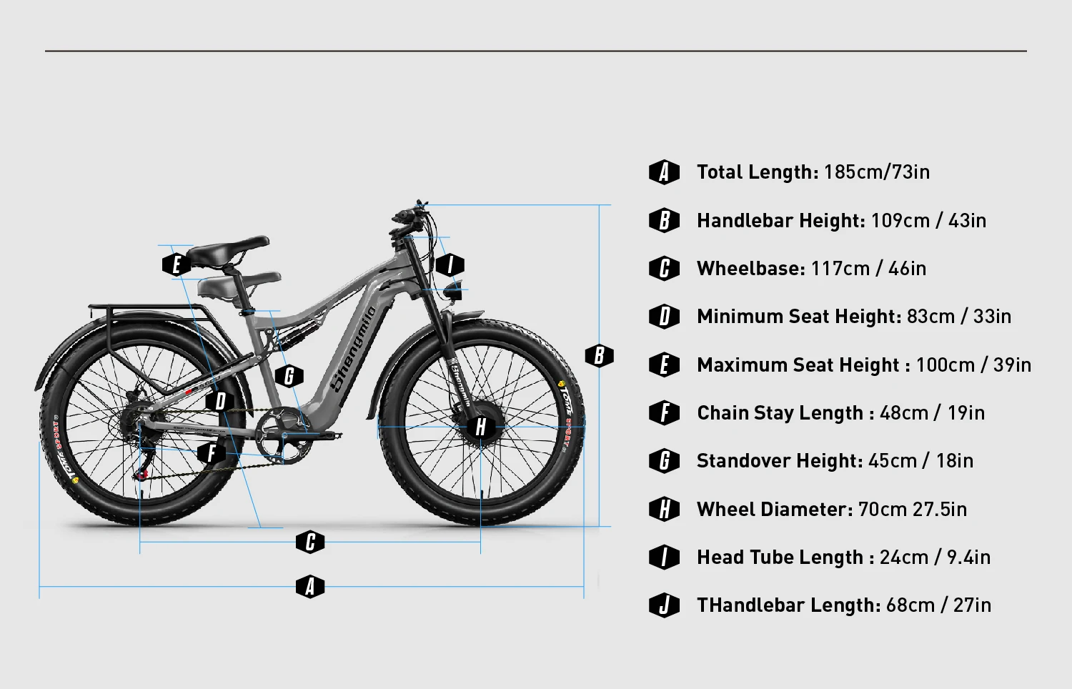 Shengmilo S600 Erwachsenen E-Mountainbike 48V840WH Batterie 26' Fat Tire All-Terrain Elektrofahrrad – Detail 23