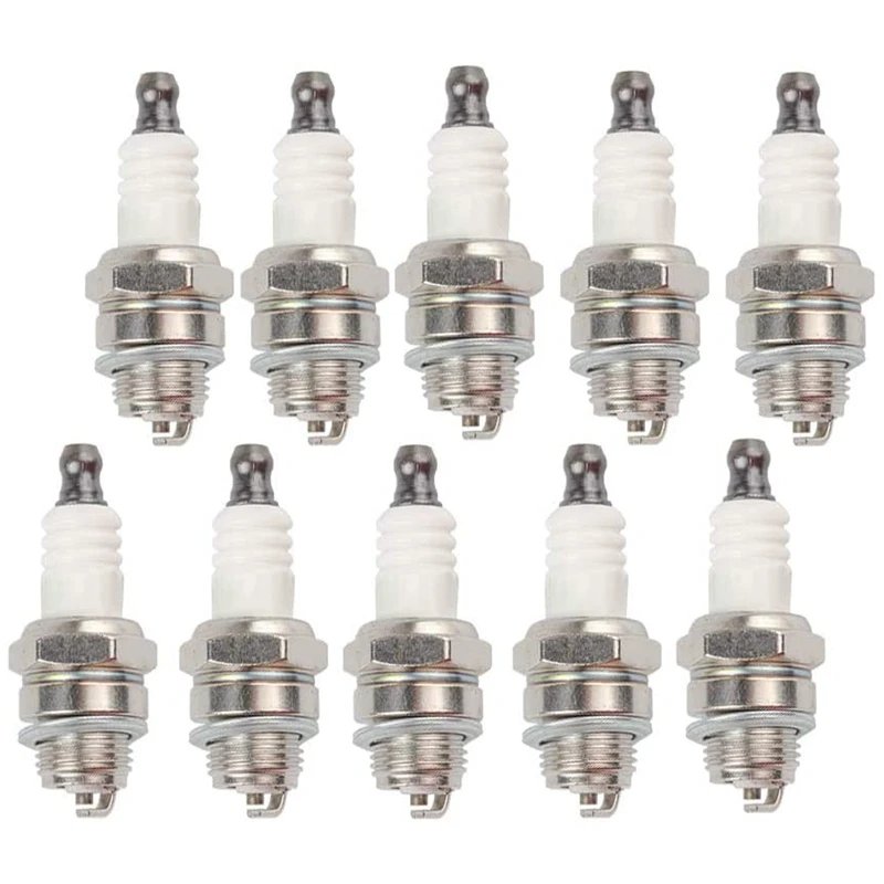 

10Pcs L7T Spark Plug for Trimmer Blower Chainsaw Brushcutter Strimmer Lawn Mower