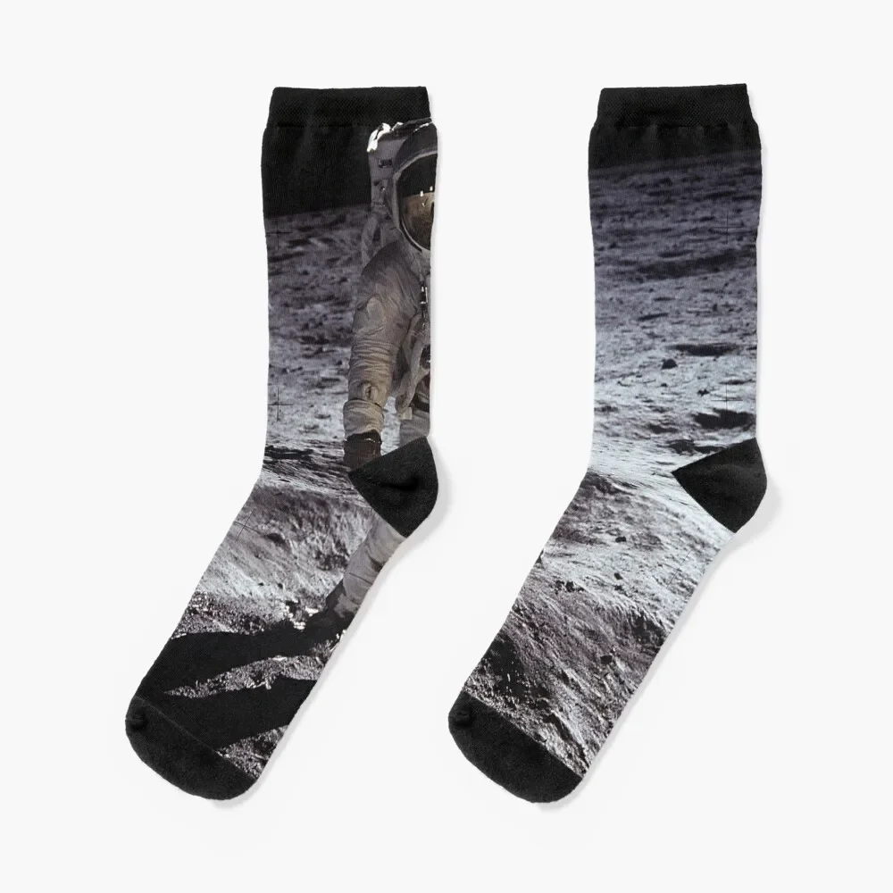 

Astronaut at Moon Surface Socks hip hop Toe sports Women's Socks Men's