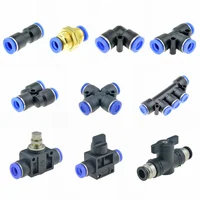 Conector de accesorios rápidos de aire para tubería neumática, 8mm, 10mm, 6mm, 4mm, 12mm, manguera de agua, tubo de empuje, acoplamientos de grúa de Control de flujo