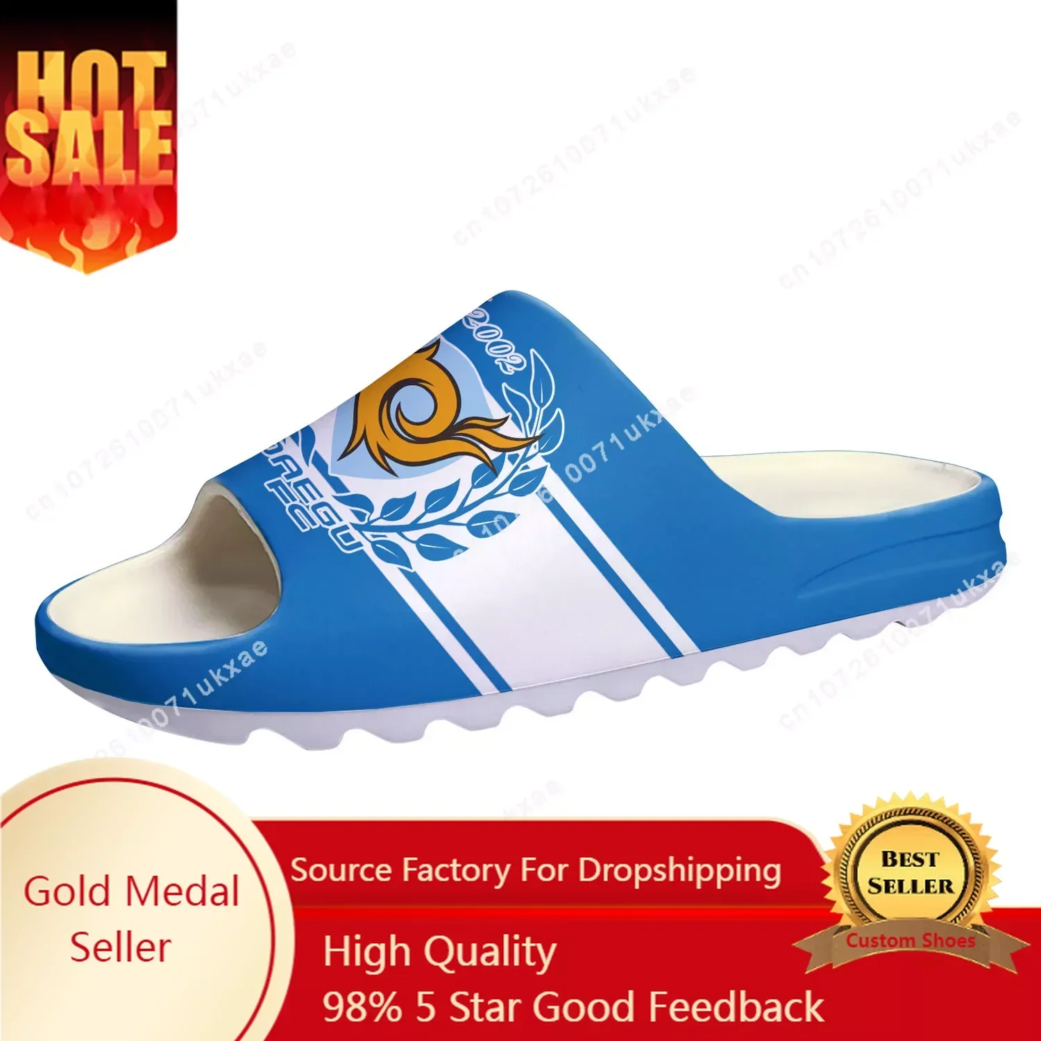 

대구 Daegu Football Soft Sole Sllipers Home Clogs Customized Step On Water Shoes Mens Womens Teenager Step in Sandals