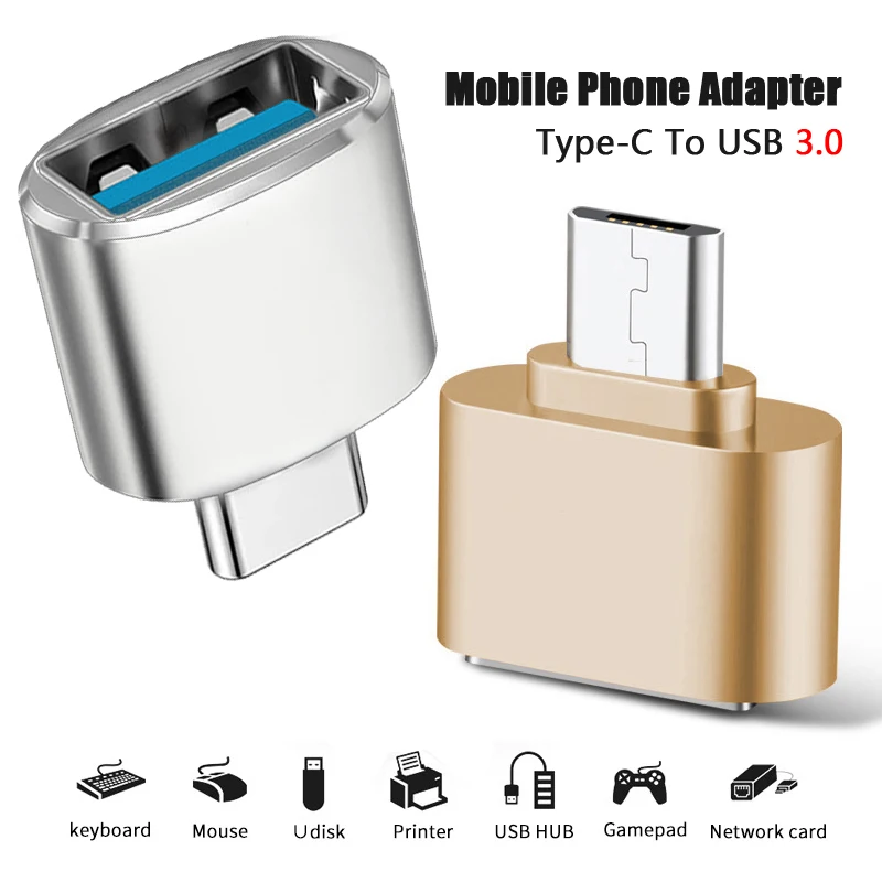 USB Type C Male To USB 3.0 Female OTG Adapter For Tablet Hard Disk Drive Flash Disk Mouse Connector Cell Phone Adapter Accessros