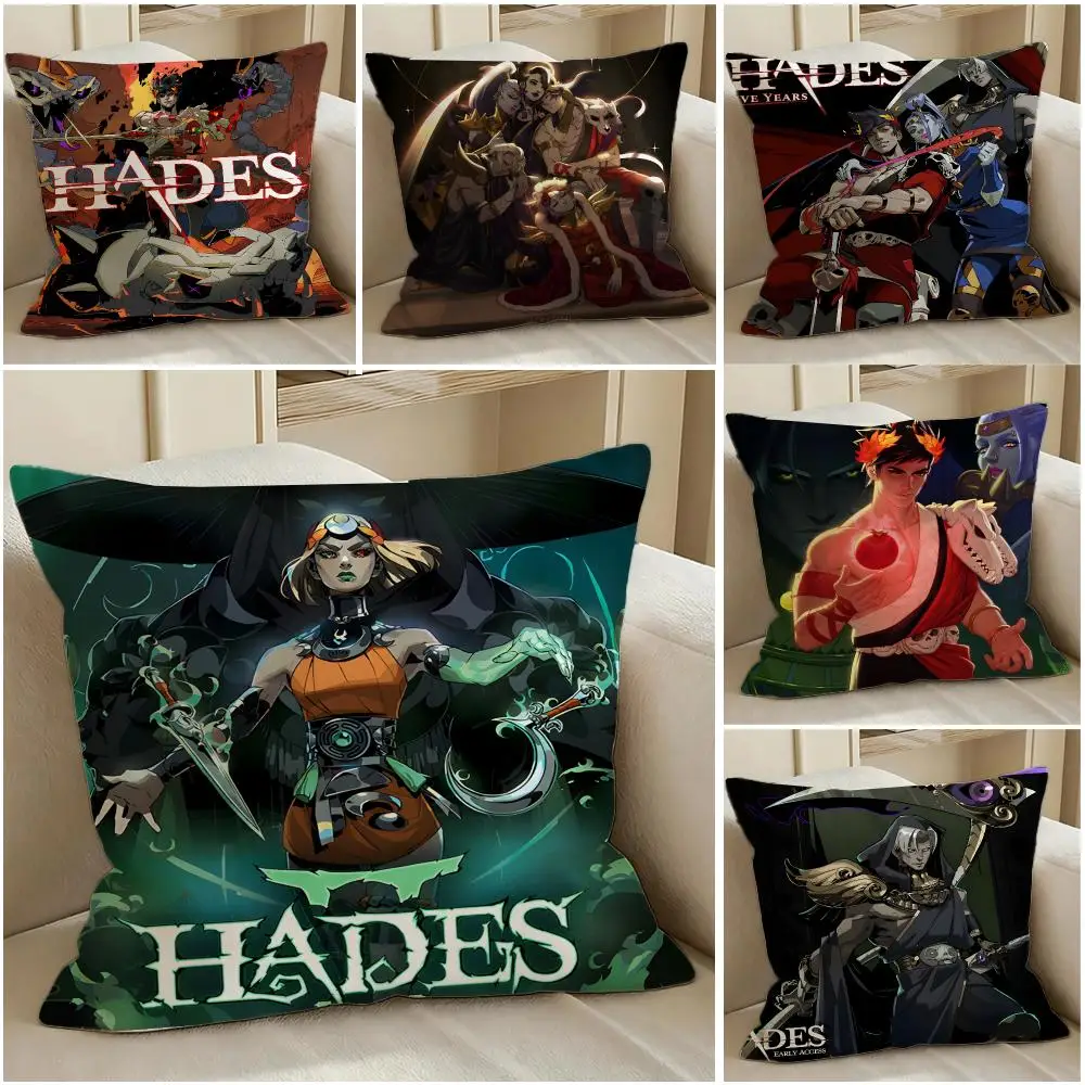 Game Hades Cushion Cover Pillow Short Plush Warm CreamStylel Cushion for Living Room Bedroom Sofa Ideal for Gifting
