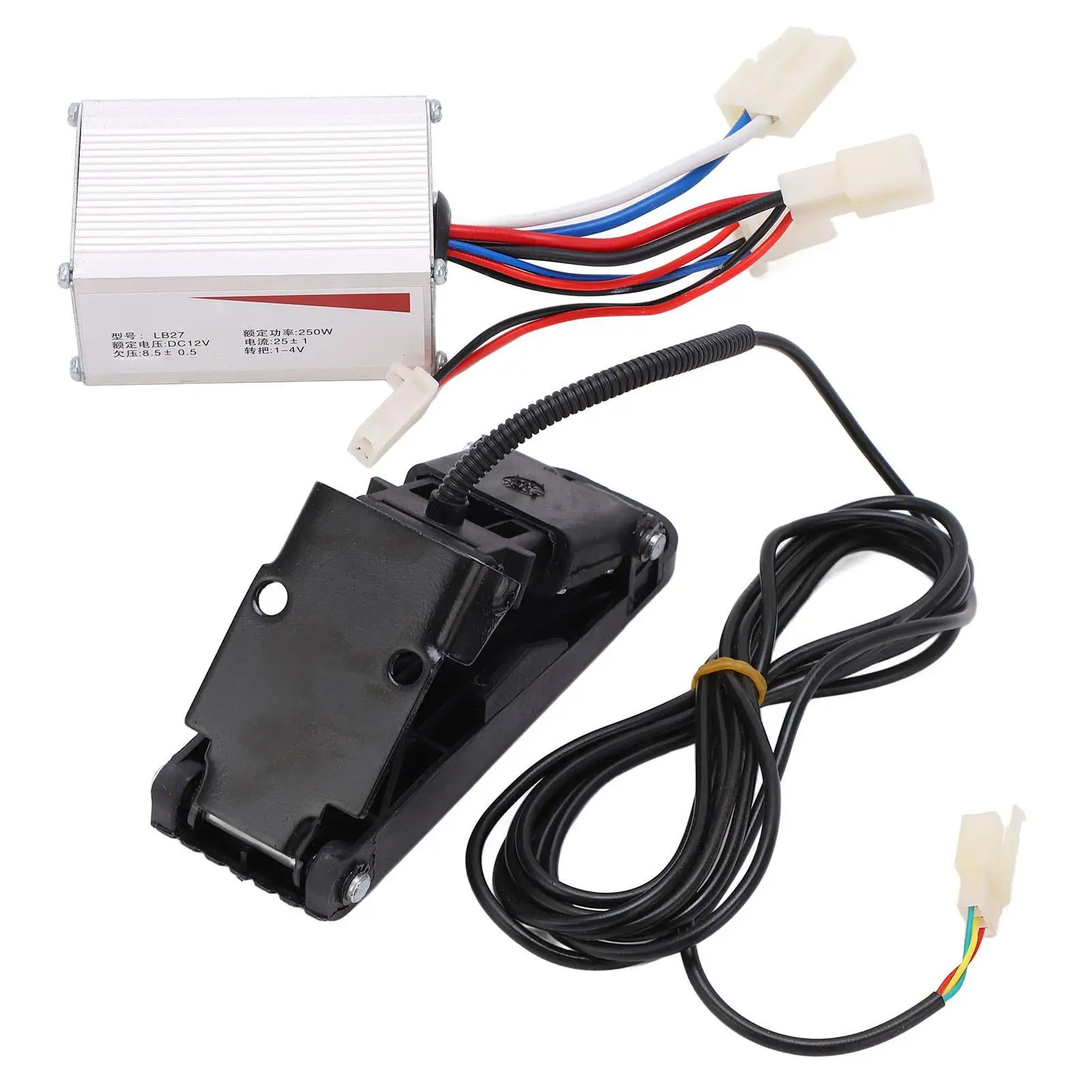 

12V 250W E-Bike Motor Set - Aluminum Alloy Brushed Controller & Accelerator Foot Pedal for electric Bike/Tricycle