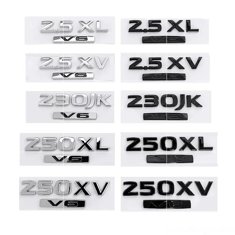 2.5XV 350JM 2.5XL 230JK 250XV 250XL 230JM V6 trunk badge car stickers For Nissan refit displacement rear boot decorate logo