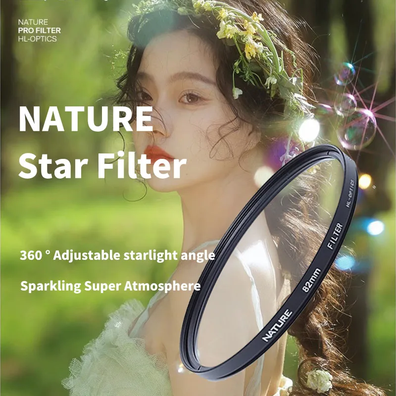 NATURE Adjustable Star Line Star Filter 4 6 8 Line Variable Filtro Camera Filters 49 52 55 58 62 67 72 77 82mm For DSLR