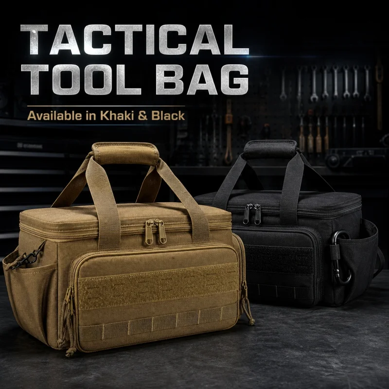 Portable Heavy-Duty Tool Bag, Handmade Storage Bag, Multifunctional Work Bag (No Tools Included)