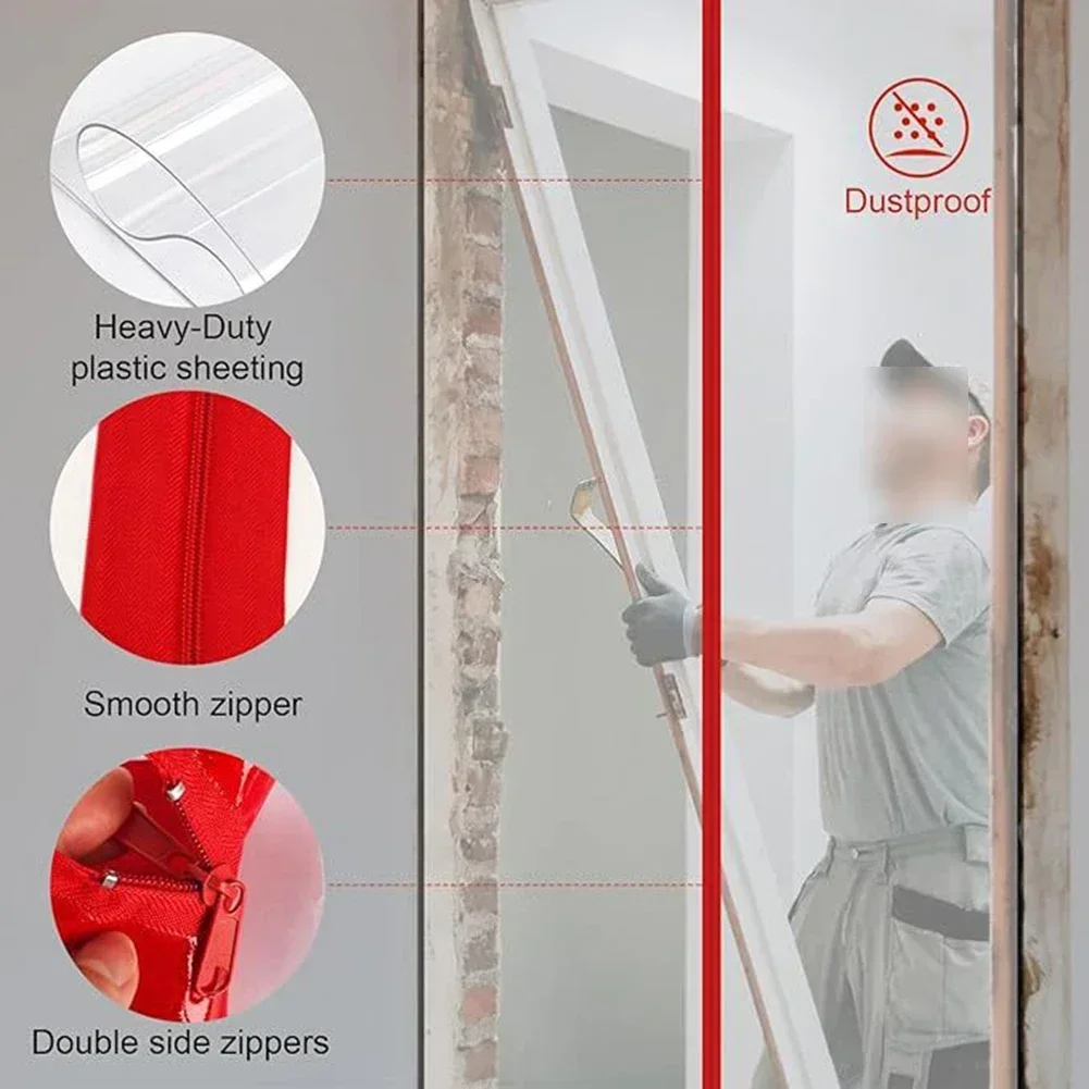 

3 дюйма, 7 футов, пылезащитная молния, простая установка, дверная молния для палаток, сверхмощная молния, самоклеящаяся молния, 2 рулона молнии