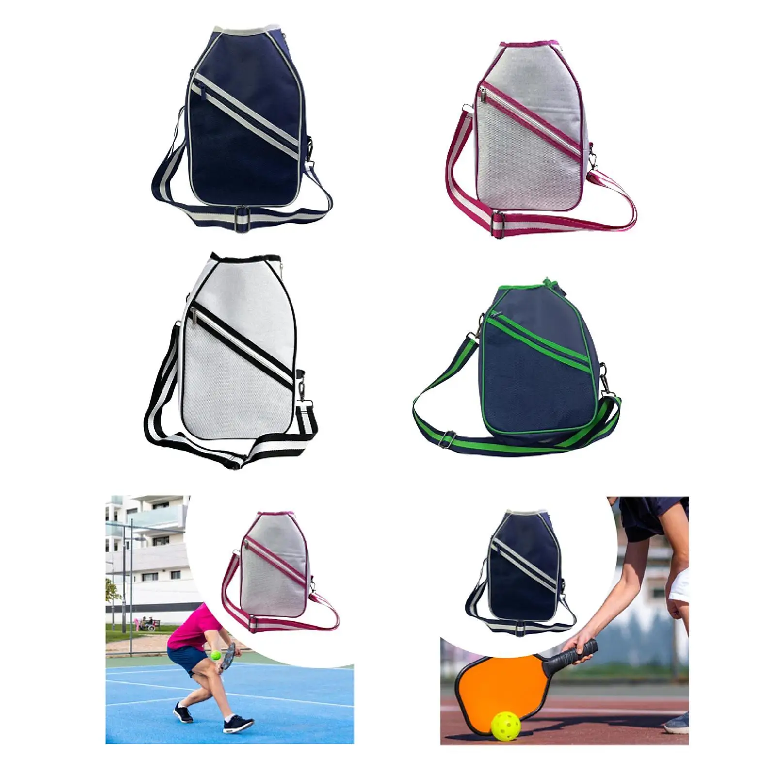 Pickleball Paddle Cover Protective Pouch Portable Pickleball Racket Case Zipper Closure Storage Carrier Fits Most Paddle, Racket