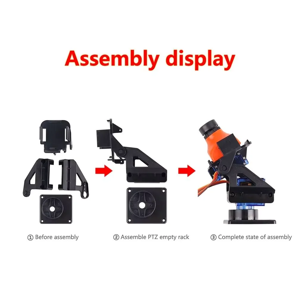 1/2 Stück Servo-Halterung PT Schwenk-/Neigbare Kameraplattform Anti-Vibrations-Kamerahalterung für Flugzeuge FPV Spezielles Nylon PTZ für 9G SG90 – Detail 3