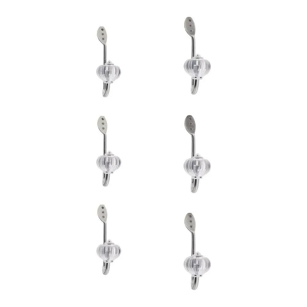 6PCS Wall Hooks Featuring Antique Finish for Bathroom Towels Hats Bags Keys Scarves Functional Home Decor Setup