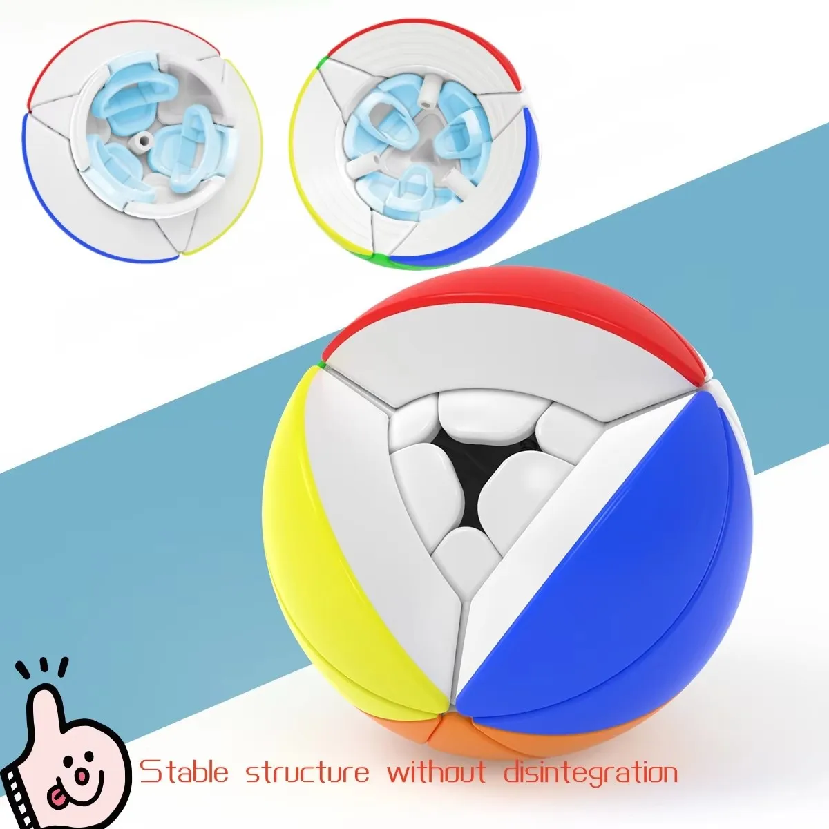 3D楽しいレインボーボール メープルリーフボール ストレス解消マジックキューブ エイリアン 三段階球形メープルリーフボール 子供用パズルおもちゃ