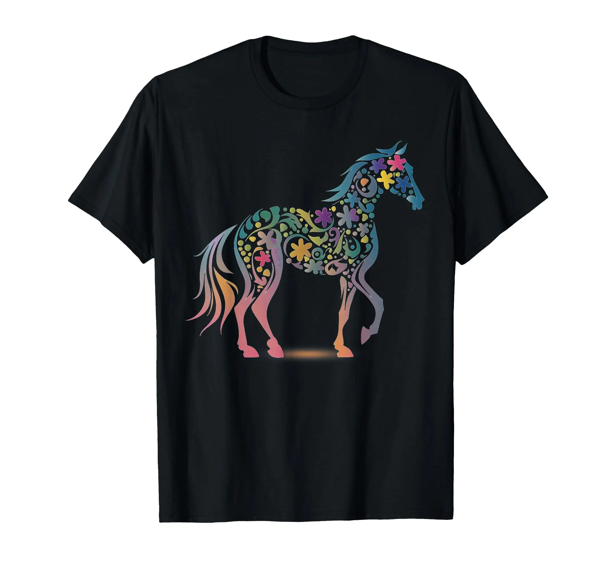 Horse Floral Riding Horse Horseback Flower Horse For Classic Logo T Shirt and Stickers, Unisex Adult T Shirt Collection