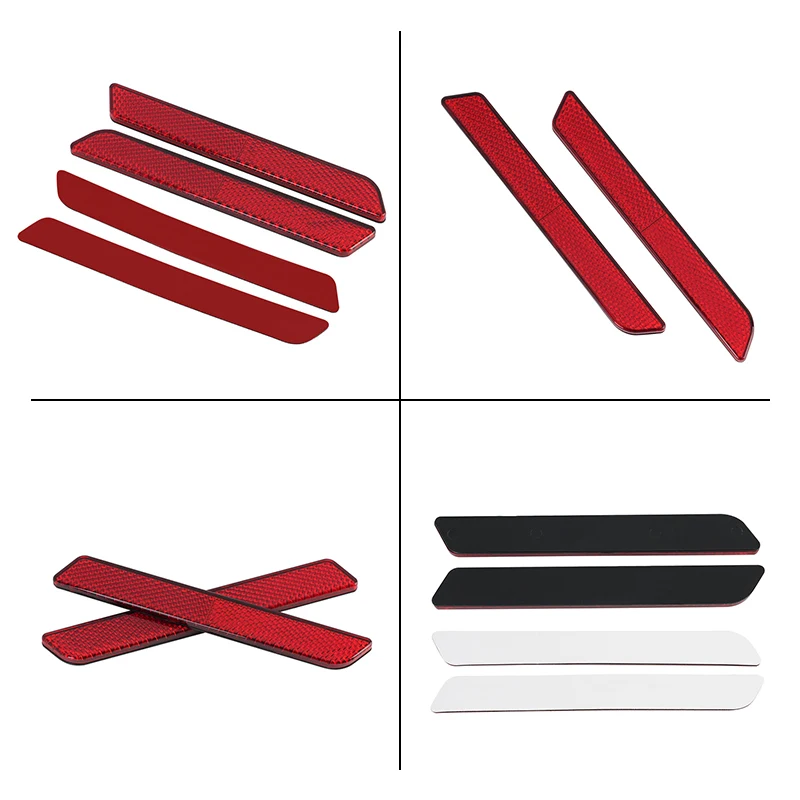 Motorcycle Red Reflector Hard Saddlebag Latch Covers ABS Plastic For Harley Touring Road King Road Glide Street Glide 1996-2013
