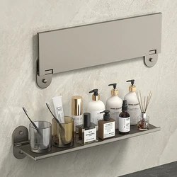 No Drill Shelf Folding Shelf Toilet Organizer Wall Mounted Shelf Storage Floating Shelves Storage Holders Storage Trays Large