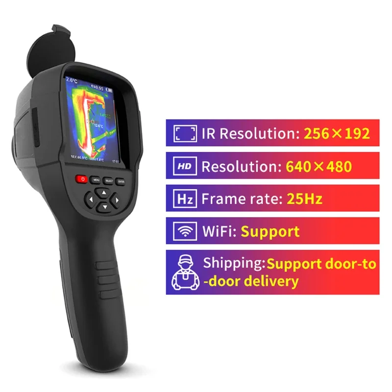 Handheld Thermal Imager Camera 256*192 Higher Resolution for Water Leak Detection Electrical Handheld Thermal Imaging Camera
