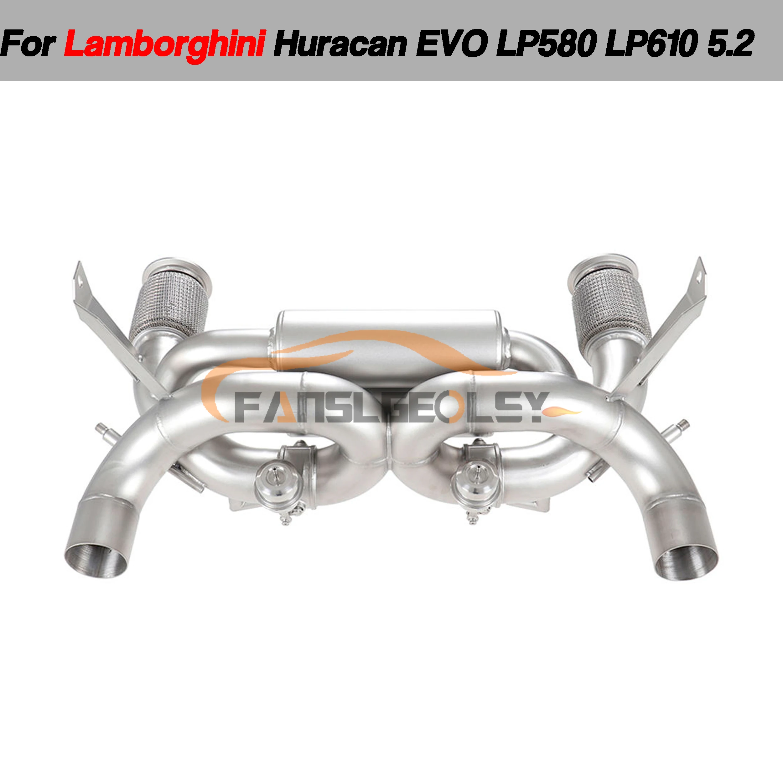 Fanslgeolsy Stainless Steel Exhaust Catback Performance Valvetronic System Parts For Lamborghini Huracan EVO 5.2L 2018-2021