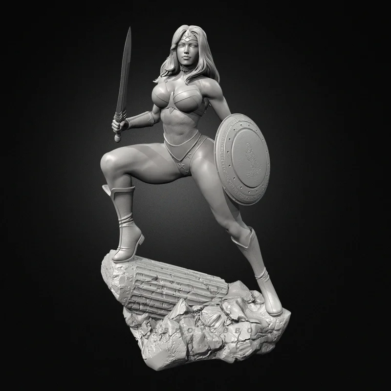 

38mm 50mm 75mm Thunderbolt Heroine Resin Model Figure Gk Micro Miniature 3d Printed White Model Toy Unassembled And Unpainted