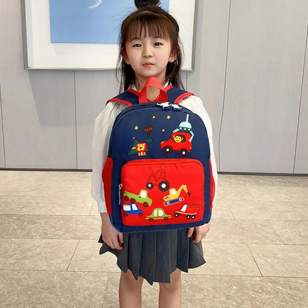 

Cartoon Cars Children School Bags Breathable Adjustable Kindergarten Backpack Large Capacity Nylon Student Schoolbag