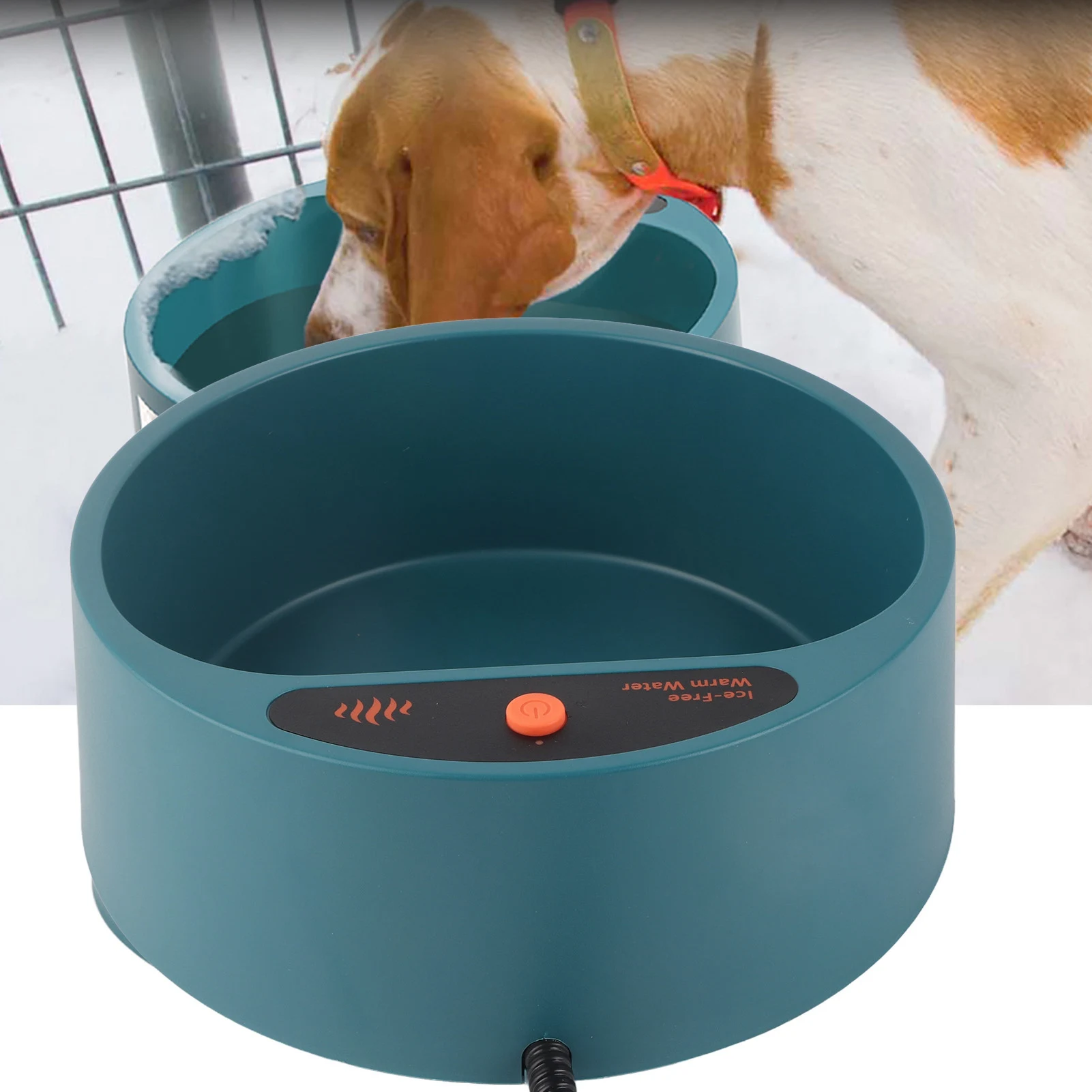 

Dog Heated Bowl Automatic Constant Temperature Heat Preservation Pet Thermal Water Bowl With Waterproof Switch EU Plug