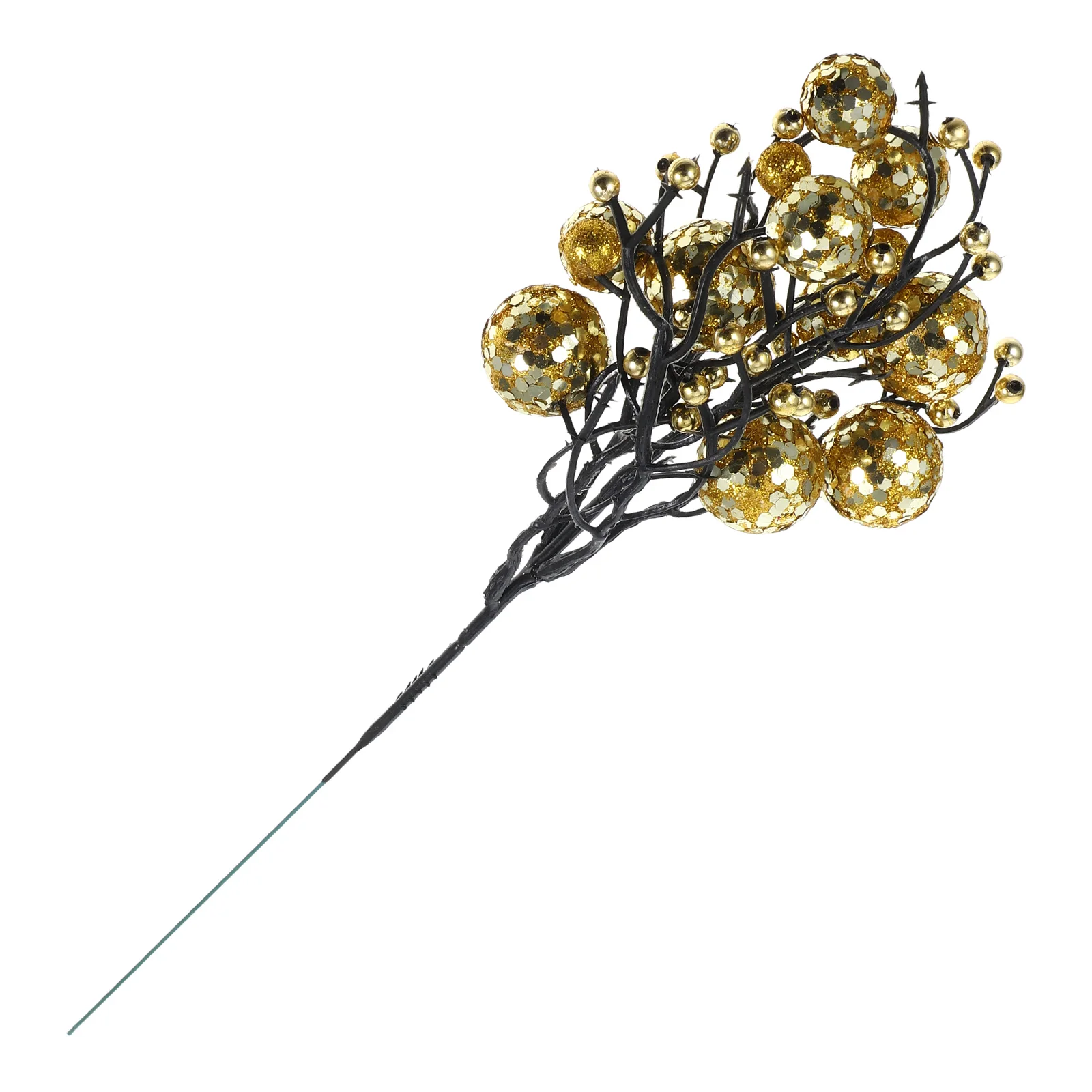 ينبع التوت اللامع الذهبي الاصطناعي البريق زينة عطلة عيد الميلاد شجرة عيد الميلاد يختار لوازم إكليل ذاتية الصنع