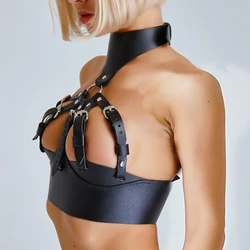 Women Sexy Vest caged Chest Harness Belt Body Harness Bdms Bondage Corset Belt Leather Lingerie Gothic Clothing Accessories