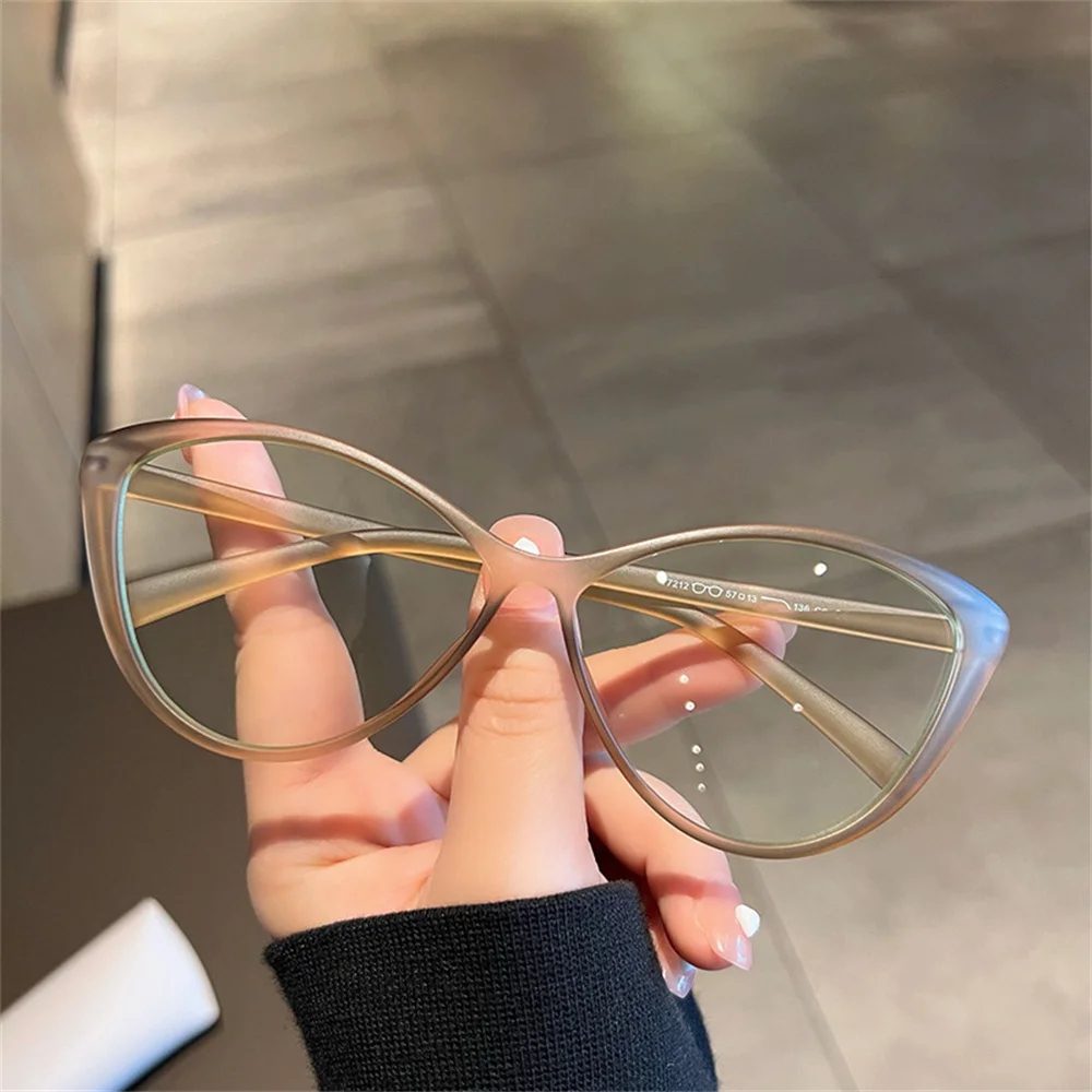 Elbru New Fashion Myopia Nearsighted Glasses Women Men Anti Blue Light Shortsighted Cateye Eyewear Eye Glasses Diopter 0-1.0-4.0