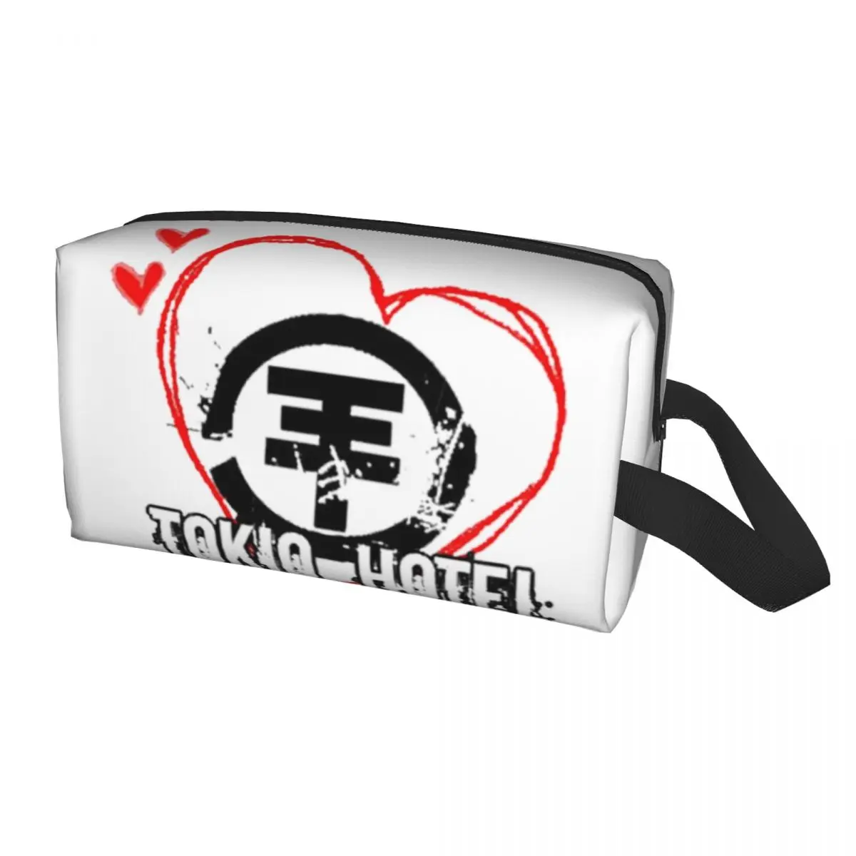 Kawaii Tokio Hotels Heavy Metal Pop Rock Travel Toiletry Bag for Women Cosmetic Makeup Organizer Beauty Storage Dopp Kit