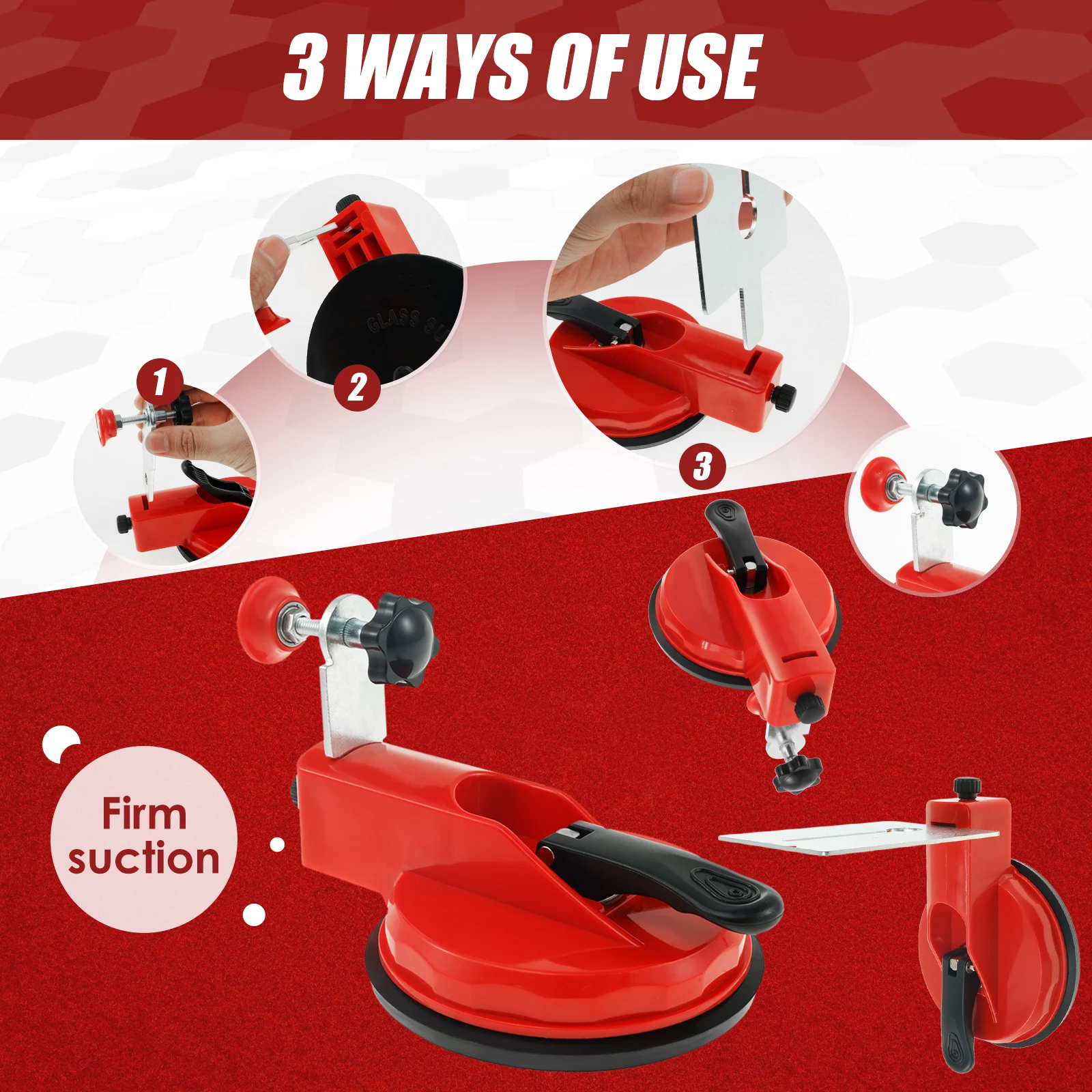 Tile Leveling Suction Cup Rock Slab Joint Adjustment  Tile Leveler Suction Cup Marble Leveler Slab Seam Adjuster Stone Lift