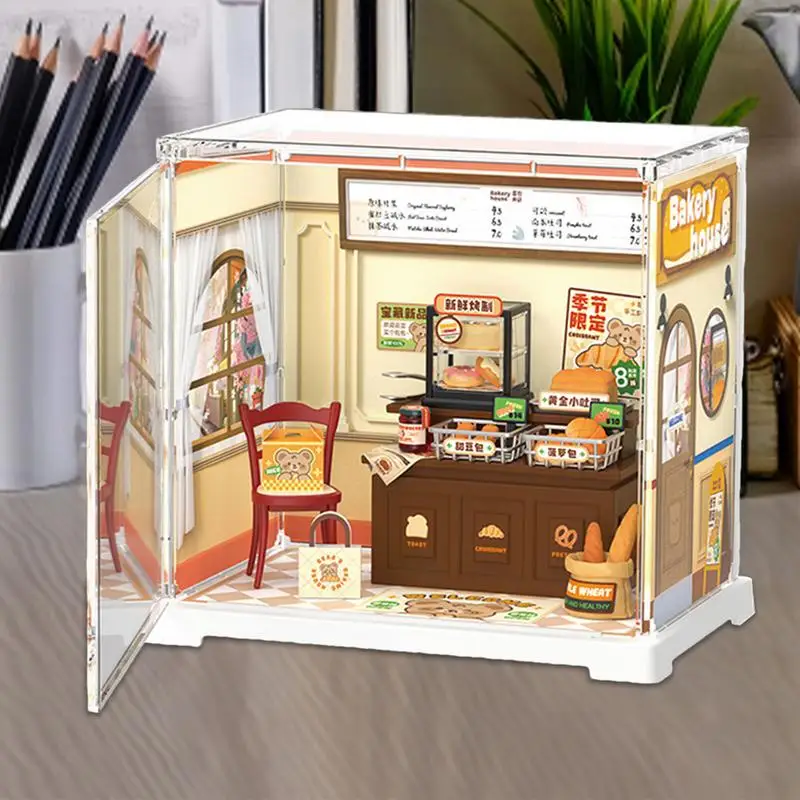 Mini casa de muñecas, Kits de construcción de modelos, juguete para el hogar, decoración creativa para habitación y dormitorio con muebles para cumpleaños