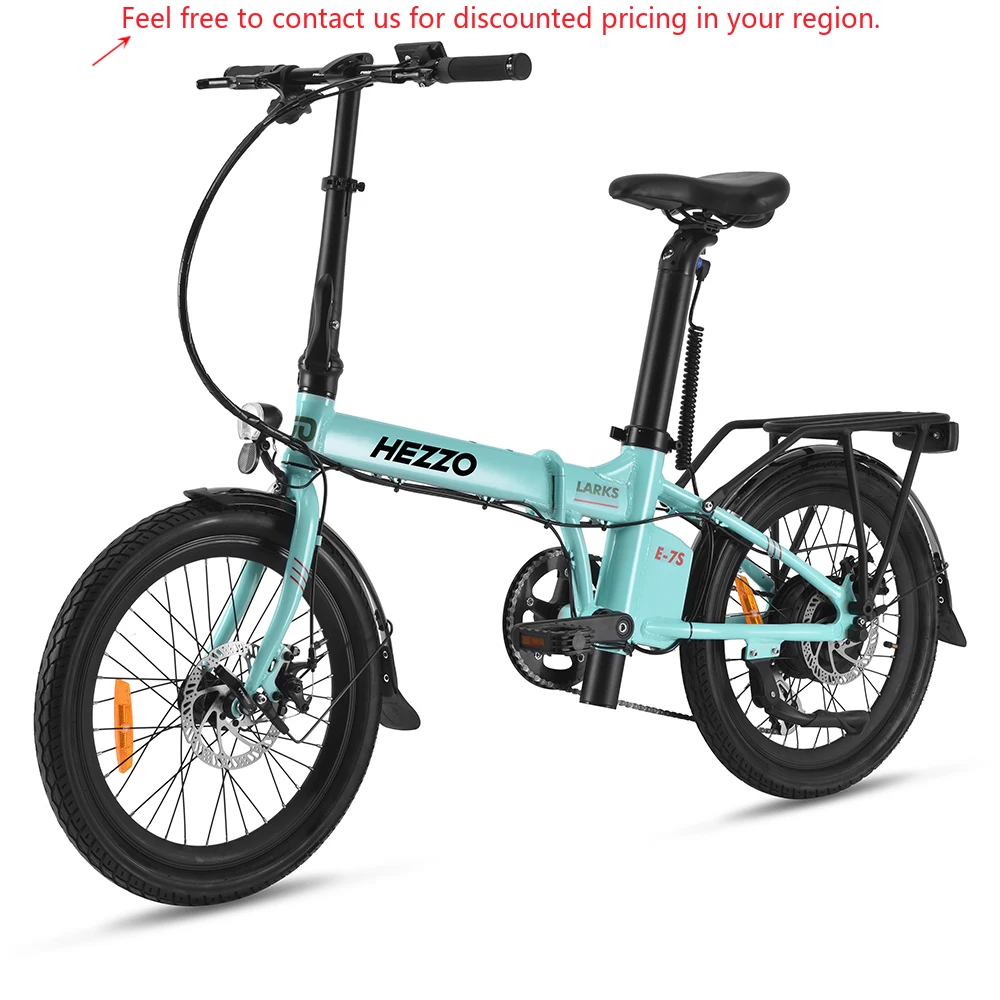 

HEZZO 36v 250w 6.4ah Long Range Brushlesss Hub Motor Ebike Fast Speed Puncture Proof Tire Step Thru Electric City Bike