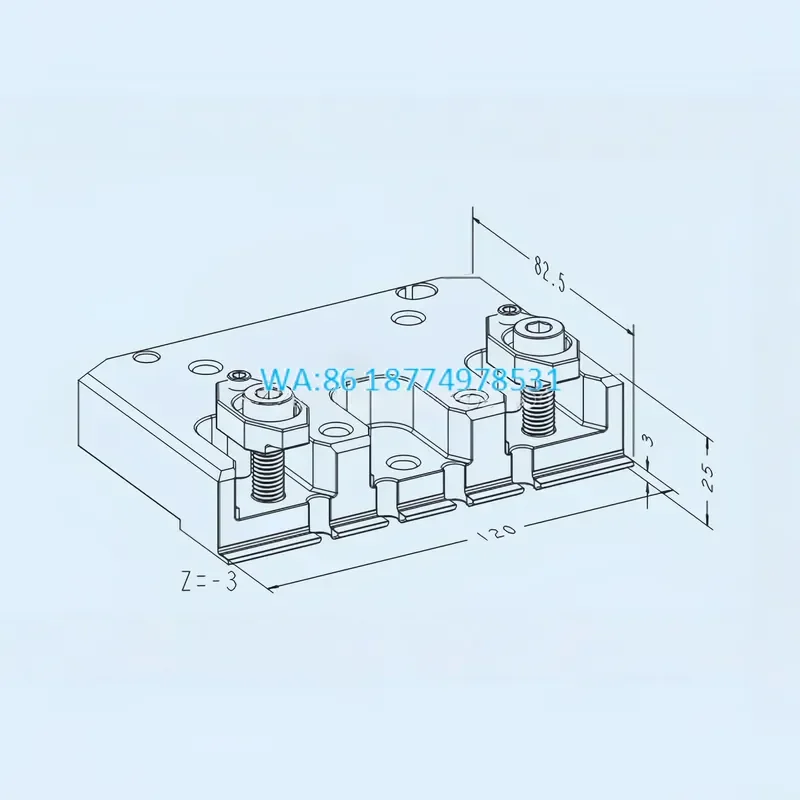 Wmwmnu Precision Flat Vice Model 3A-200106 120x82.5mm Compatible With Erowa System ER-018940 for CNC Milling